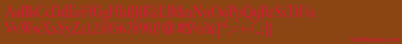 GarondsmalldbNormal Font – Red Fonts on Brown Background