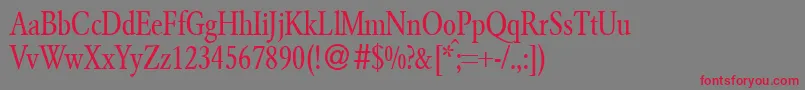 GarondsmalldbNormal Font – Red Fonts on Gray Background