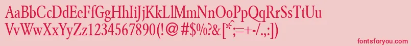 GarondsmalldbNormal Font – Red Fonts on Pink Background