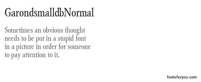 Review of the GarondsmalldbNormal Font