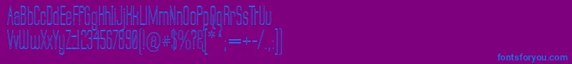 LabtopOutline Font – Blue Fonts on Purple Background