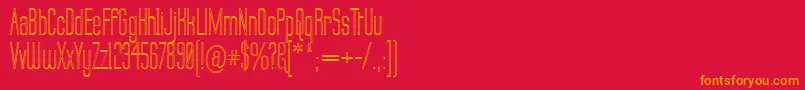 フォントLabtopOutline – 赤い背景にオレンジの文字