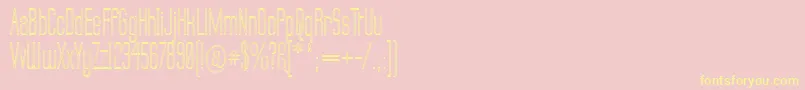 LabtopOutline Font – Yellow Fonts on Pink Background
