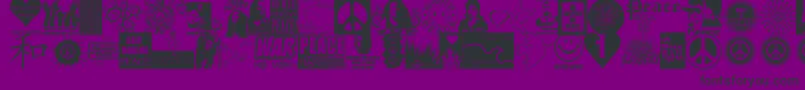 PeaceForever Font – Black Fonts on Purple Background