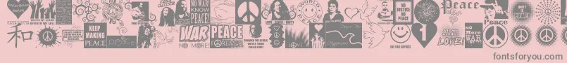 PeaceForever Font – Gray Fonts on Pink Background