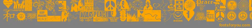 PeaceForever Font – Orange Fonts on Gray Background