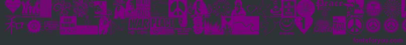 PeaceForever Font – Purple Fonts on Black Background