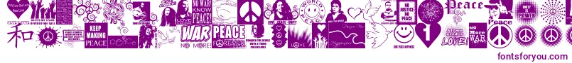 PeaceForever Font – Purple Fonts on White Background