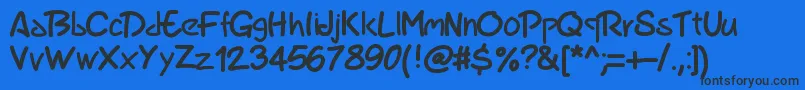 Pwmarker Font – Black Fonts on Blue Background