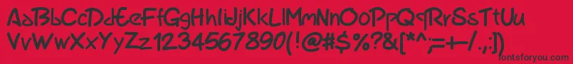 Pwmarker Font – Black Fonts on Red Background