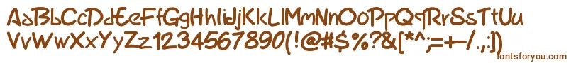 Pwmarker Font – Brown Fonts on White Background