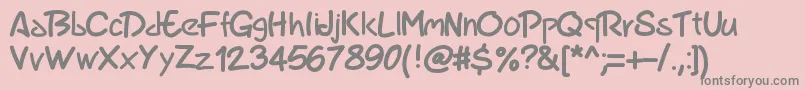 Pwmarker Font – Gray Fonts on Pink Background