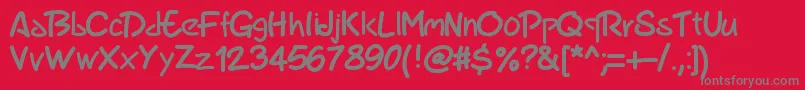 Pwmarker Font – Gray Fonts on Red Background