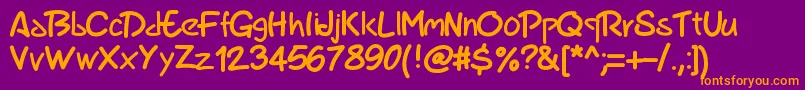 Pwmarker Font – Orange Fonts on Purple Background