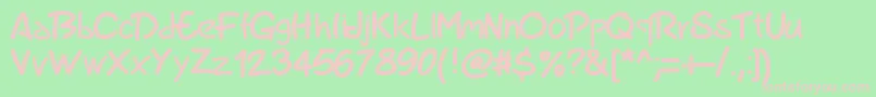 Pwmarker Font – Pink Fonts on Green Background