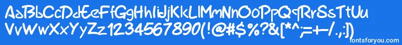 Pwmarker Font – White Fonts on Blue Background
