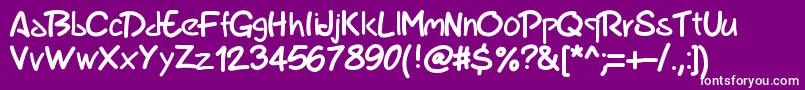 Pwmarker Font – White Fonts on Purple Background