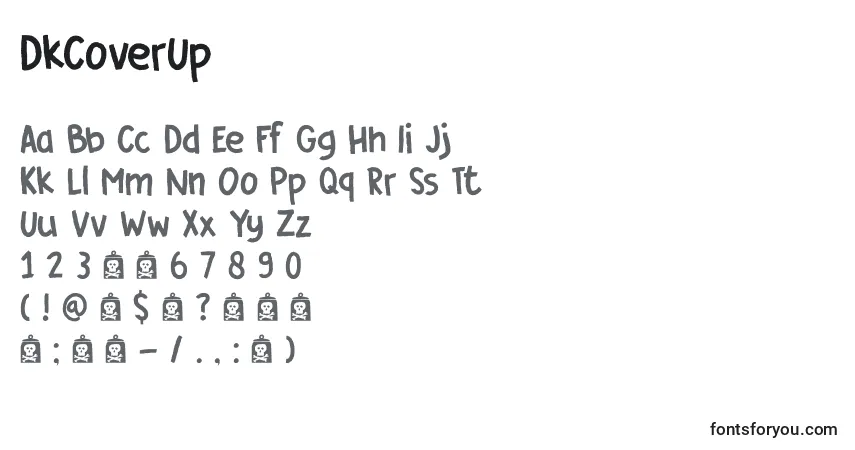 A fonte DkCoverUp – alfabeto, números, caracteres especiais