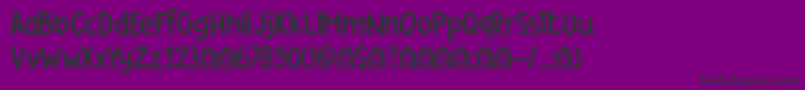 DkCoverUp Font – Black Fonts on Purple Background