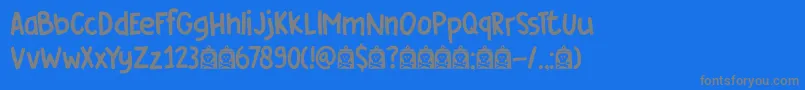 DkCoverUp Font – Gray Fonts on Blue Background