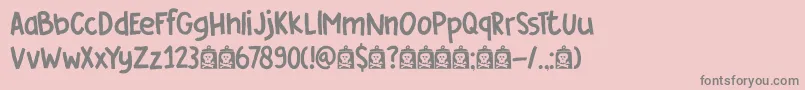 DkCoverUp Font – Gray Fonts on Pink Background