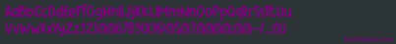 フォントDkCoverUp – 黒い背景に紫のフォント