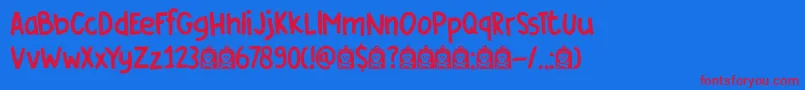 Подробнее о шрифте DkCoverUp Шрифт DkCoverUp – красные шрифты на синем фоне