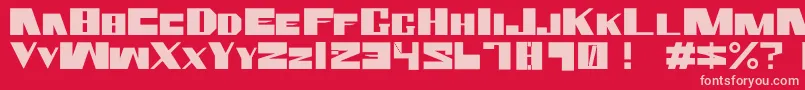 RammsteinFontBy.Air Font – Pink Fonts on Red Background