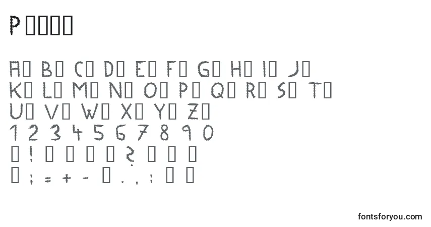 Palms Font – alphabet, numbers, special characters