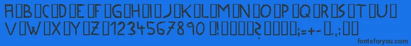 Palms-fontti – mustat fontit sinisellä taustalla