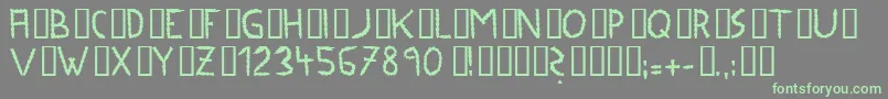 Palms-Schriftart – Grüne Schriften auf grauem Hintergrund