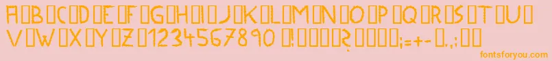 Palms Font – Orange Fonts on Pink Background