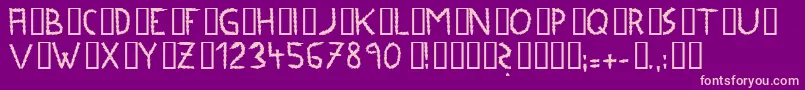 Czcionka Palms – różowe czcionki na fioletowym tle