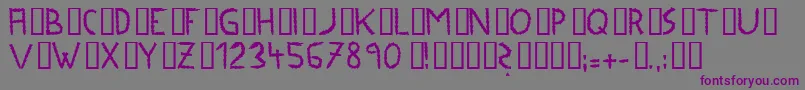 Police Palms – polices violettes sur fond gris