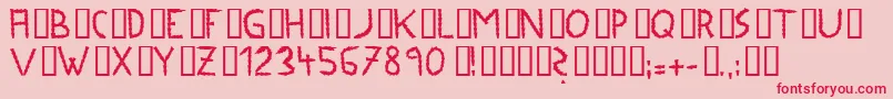 Palms Font – Red Fonts on Pink Background