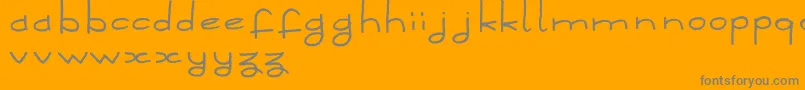 Finepoint-Schriftart – Graue Schriften auf orangefarbenem Hintergrund