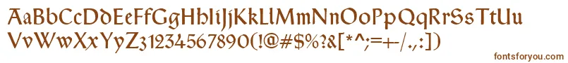 Fonte TypographerRotunda – fontes marrons em um fundo branco