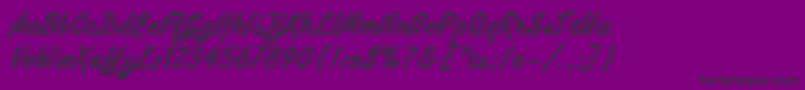 TropicaScriptLetPlain.1.0-Schriftart – Schwarze Schriften auf violettem Hintergrund