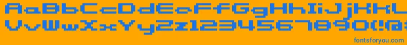 Police Somybmp058 – polices bleues sur fond orange