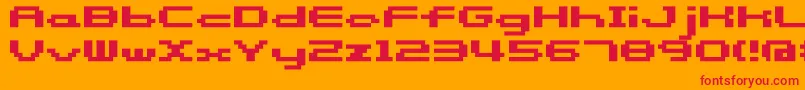 Somybmp058 Font – Red Fonts on Orange Background
