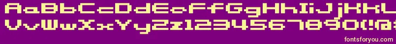 Somybmp058 Font – Yellow Fonts on Purple Background