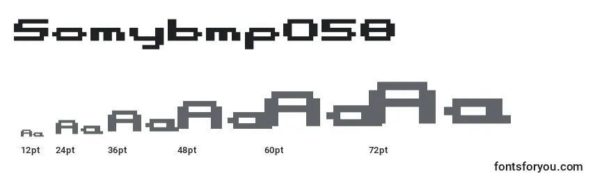 Размеры шрифта Somybmp058