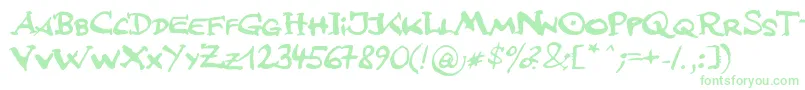 JfsLetteringMultilingua Font – Green Fonts on White Background