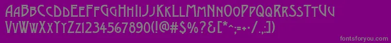 Police AModernocaps – polices grises sur fond violet