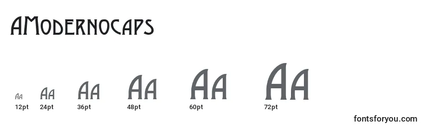 Größen der Schriftart AModernocaps
