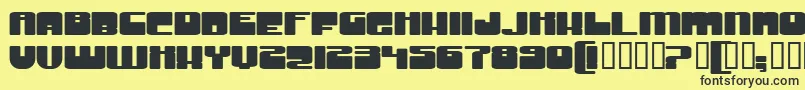 Шрифт GrooveMachineExpuprightBold – чёрные шрифты на жёлтом фоне