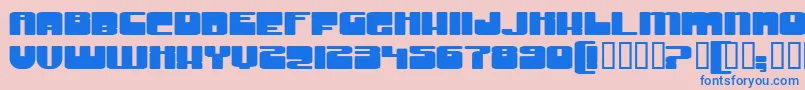 GrooveMachineExpuprightBold Font – Blue Fonts on Pink Background