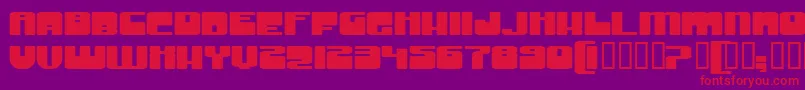 GrooveMachineExpuprightBold Font – Red Fonts on Purple Background