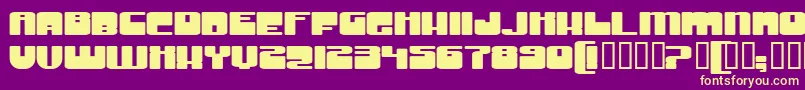 GrooveMachineExpuprightBold Font – Yellow Fonts on Purple Background