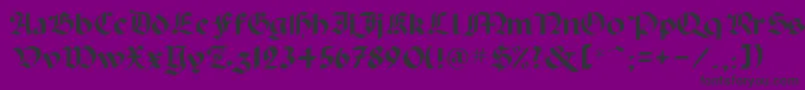 Fonte PaladinpcrusMedium – fontes pretas em um fundo violeta